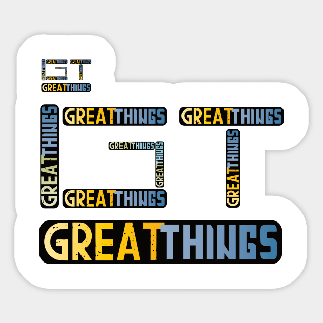 Great things Sticker by mypointink